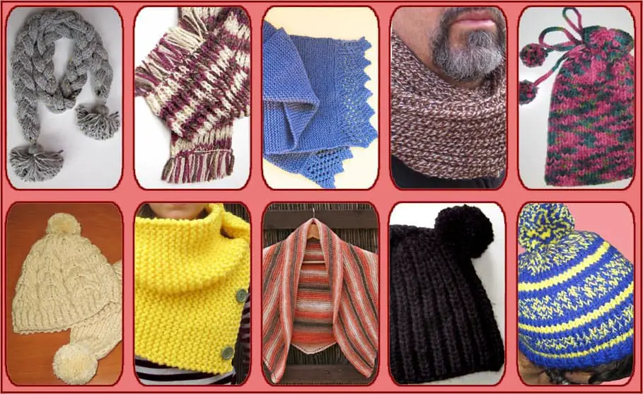 10 patrones para tejer gorros, cuellos y bufandas de