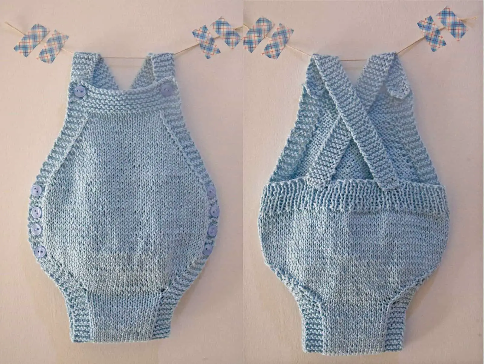 Tejer ropa de bebé con dos agujas – Ranita de punto de algodon para recién  nacido
